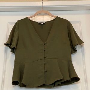 Topshop Meghan front button top